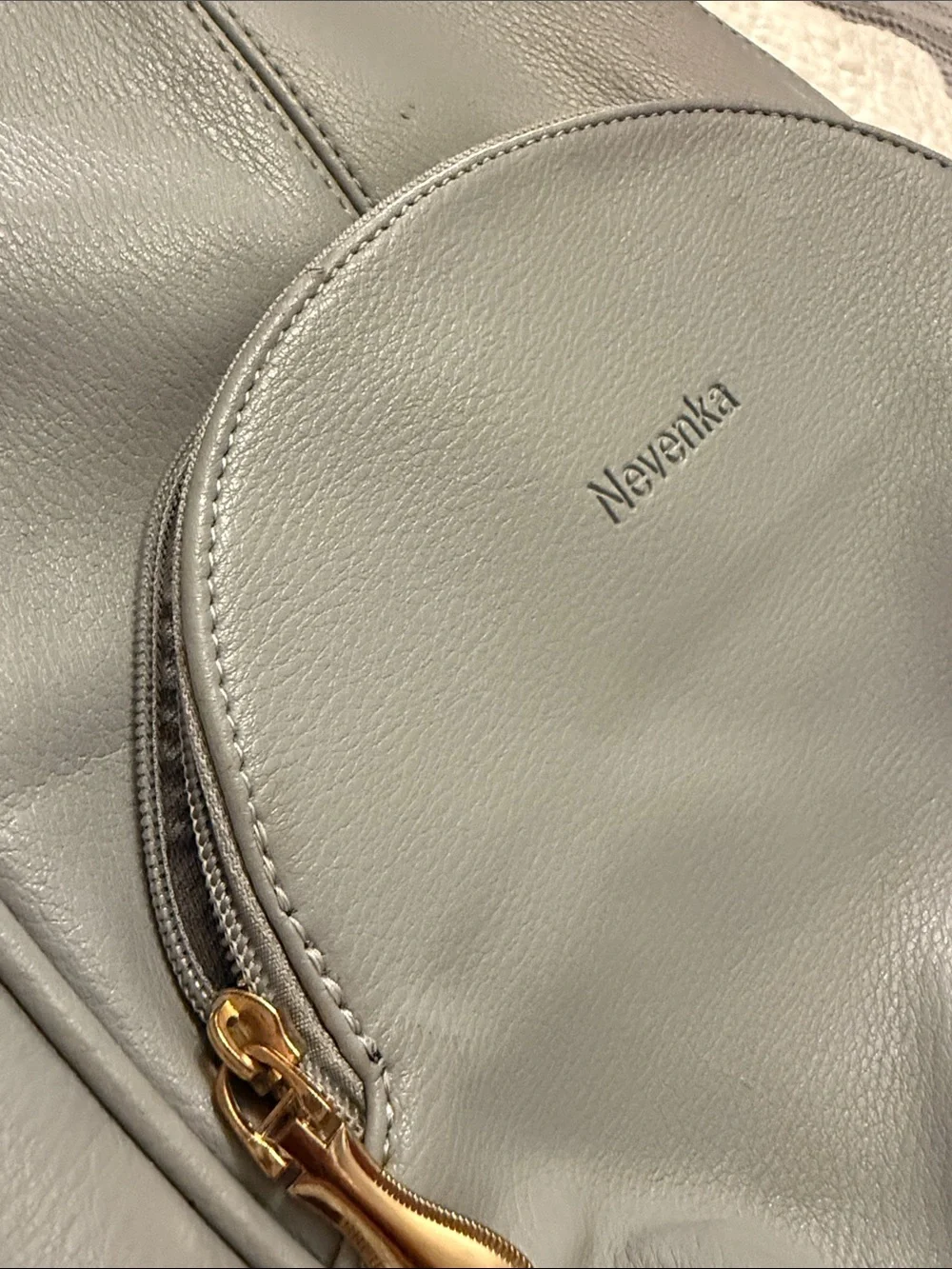 Nevenka Light Gray Women's Backpack Purse